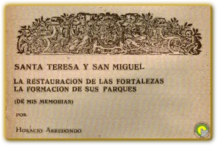 Cover of the 1956 publication by Horacio Arredondo about Santa Teresa and San Miguel (From My Memoirs)