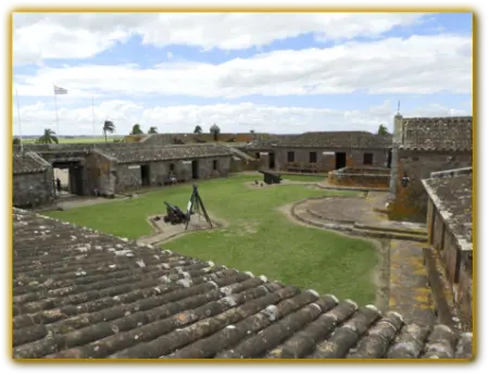 Partial interior view of Fort San Miguel after its reconstruction in Uruguay