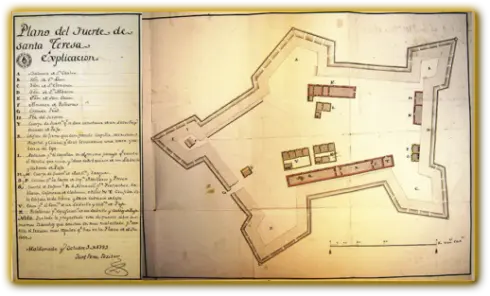 Complets plan of Santa Teresa Fortress of 1791