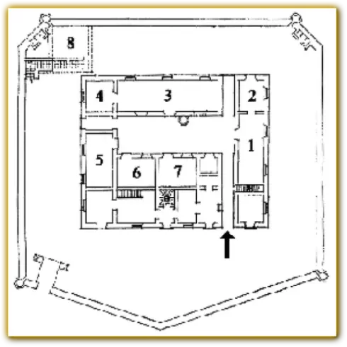 Plano histórico de la Fortaleza del Cerro de Montevideo en Uruguay