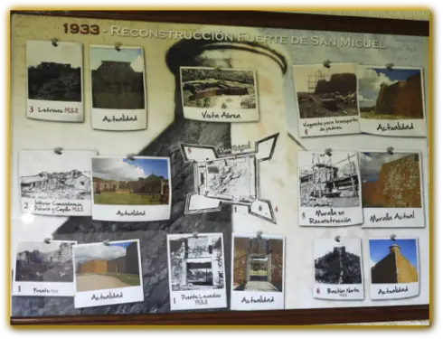Imagens de antes e depois da restauração da Fortaleza de Santa Teresa